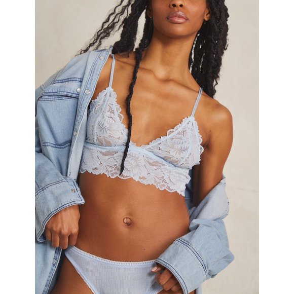 Free People Other - 🎉LAST CHANCE🎉 FREE PEOPLE Everyday Lace Longline Bralette / Neon Sky